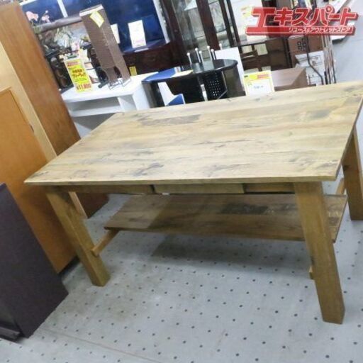 書斎家具屋 ダイニングテーブル ナラ無垢材テーブル W180cm 楢材 下村家具 富岡店
