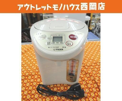 美品 タイガー VE電気まほうびん とく子さん 2021年製 2.15L PIF-A220 ベージュ 魔法瓶 電気ポット TIGER 西岡店