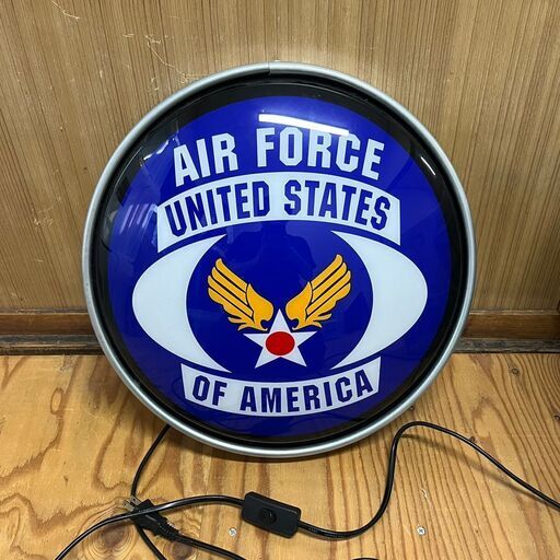 エアフォース ラウンドウォール ライト 直径40cm 壁掛け 蛍光灯 照明 U.S AIRFORCE