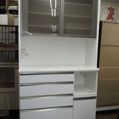 R424 高級 松田家具キッチンボード、食器棚、幅118cm Used・美品 R424 高級 松田家具キッチンボード、食器棚、幅118cm Used・美品