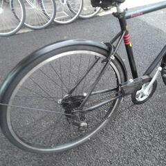 中古自転車3135 前後タイヤ新品！ クロスバイク 27インチ 6段 