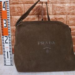 【極希少】 PRADA ハンドバッグ/美品 スウェード ベージュ PRADA ベージュ ハンドバッグ