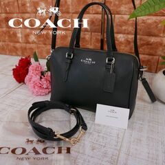 コーチ ショルダーバッグ 2way ペイントレザー ベネット ブラック コーチ ショルダーバッグ 2way ペイントレザー ベネット ブラック