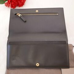 BOTTEGA VENETA ボッテガ ロゴ レザー 長財布 ブラウン ミラー付