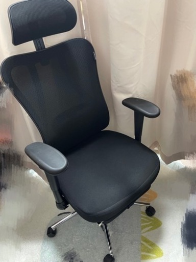 Hbada オフィスチェア デスクチェア 椅子 可動式ヘッドレスト