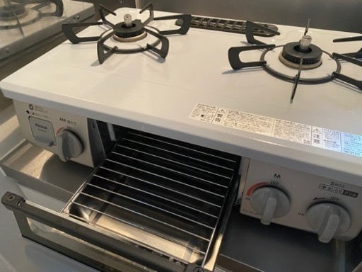 リンナイRinmai\n調理器具 ガステーブルグリル付きグレー　ガスコンロ都市ガス