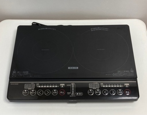 山善　2口IHクッキングヒーター　YEM-W1456（B）