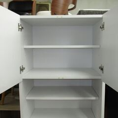 R201 スリム収納家具、フロントピンク色 ハイキャビネット、4段 