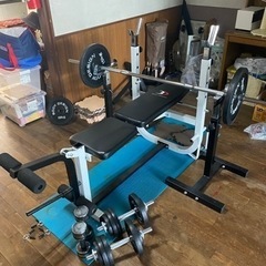 ベンチプレスセット+セーフティバー+ダンベルセット