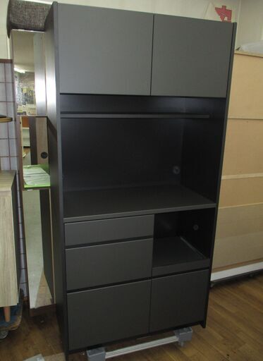 R238 高級PAMOUNA キッチンボード、食器棚、一体型、幅90cm Used・美品