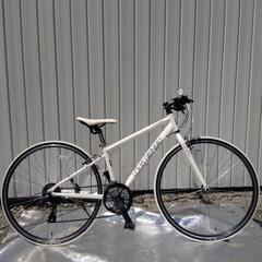 ★リビルド/リユース自転車・アルミ・クロスバイク・ルイガノ・シャッセ・24段ギヤ・ホワイト ☆リビルド/リユース自転車・アルミ・クロスバイク・ルイガノ