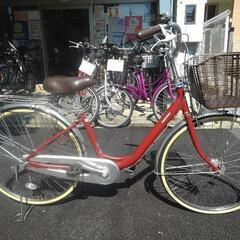 中古自転車３１３６　ブリヂストン　C60TP　２６インチ　ギヤなし　LEDオートライト　アルミフレーム　　キッキーと音がならない後輪ローラーブレーキ錆びにくい部品：ハンドル・リム・ドロヨケ・前かご前ブレーキ・クランク・スポーク・フレーム・リヤキャリア