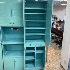 ターコイズブルー 食器棚 組み合わせ キッチンボード ティファニーブルー 幅 180cm×高さ 204cm 札幌東区 ターコイズブルー 食器棚 組み合わせ キッチンボード ティファニー
