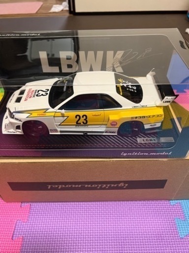 その他 1/18 LB-ER34 SKYLINE White/Yellow