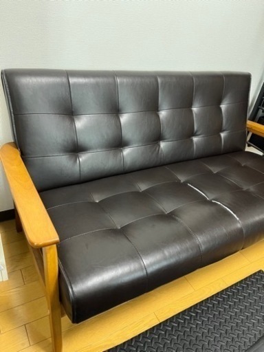 ☆関税込☆【毎日500円引き】ブラウン ソファ 傷あり(7月6日