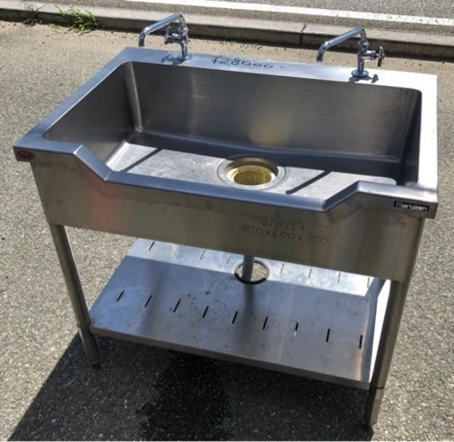 ⭐︎中古品　舟形1槽シンク　900×600×800mm　厨房用品⭐︎