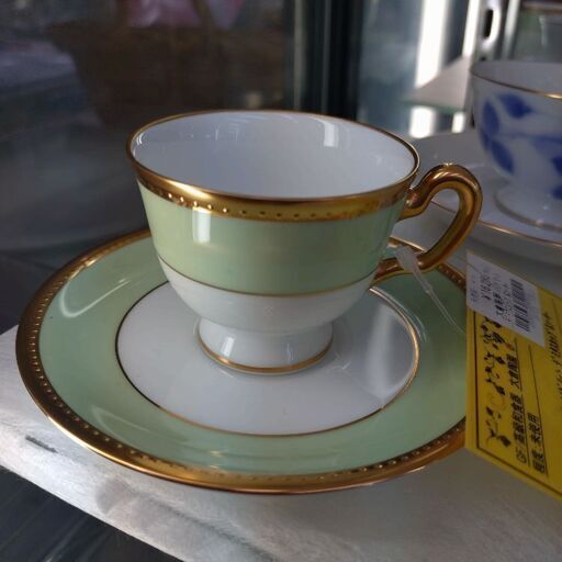 ★ジモティー割引有★ 大倉陶園 メイグリーン デミタスカップ\u0026ソーサー 1客  未使用品