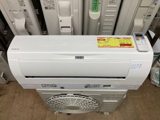 K05415　中古エアコン 日立 2019年製 主に6畳用 冷房能力 2.2KW / 暖房能力 2.5KW