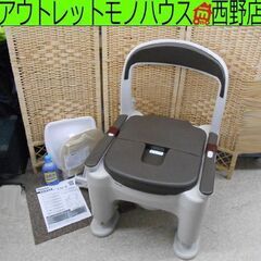 未使用品 Panasonic/パナソニック ポータブルトイレ 座楽 ラフィーネ モカブラウン プラスチック便座 PN-L30200 札幌 西野店 未使用品 Panasonic/パナソニック ポータブルトイレ 座楽