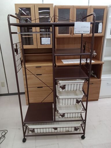 ★ジモティ割あり★  ディズニーキッズラック ダークブラウン W83×D50×H163 クリーニング済み TC3708