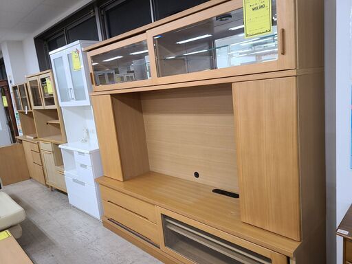 【値下げしました！】J7192　カリモク　TVボード　ナチュラル　クリーニング済　【リユースのサカイ柏店】