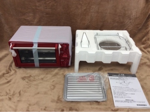 【値下げしました】シロカ ノンフライオーブン 23年製 [ノンフライ調理/16メニュー/オーブン調理/トースト/コンベクション/コンパクトサイズ] ST-4N231　レッド 赤 No2699