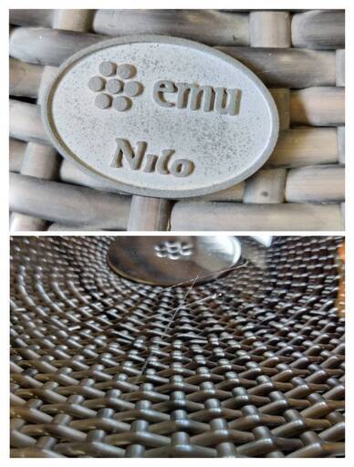 愛品倶楽部柏店】 emu ラタンテーブル&チェア3点SET Nilo / Dafne 