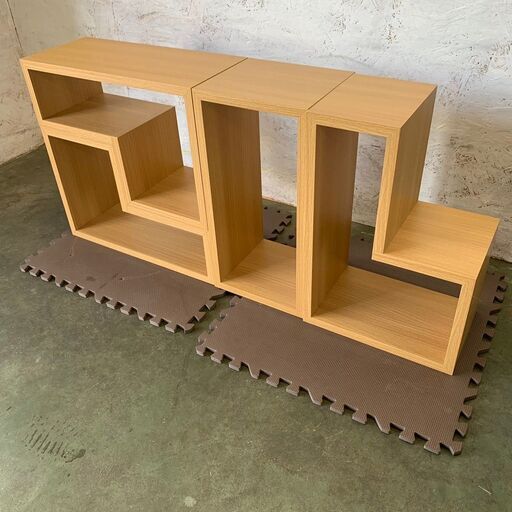 【ジモティ限定特価】 組み合わせ収納 マルチラック コビナス 4個セット ナチュラル色 N0205G