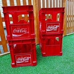 若者に人気のブランド 空ケース ヴィンテージ】コカコーラ コンテナ4個 希少品 昭和レトロ 家具・インテリア
