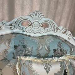 アンティーク風 ロココ調  姫系　猫脚 2Pソファー 組み立て式