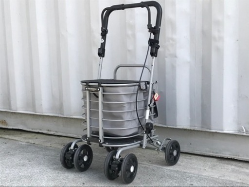 E448◇島製作所　シルバーカー◇ハーモニーAL◇お買い物に便利なタイプ◇ショッピングカート◇保冷バッグ付き