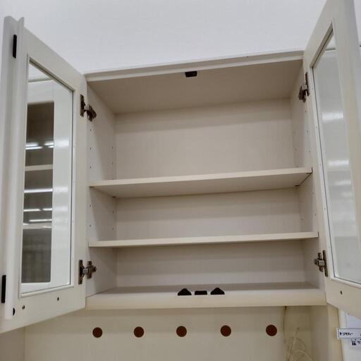☆ジモティ割あり☆ 食器棚 ホワイト H200×W133×D48 クリーニング済み 