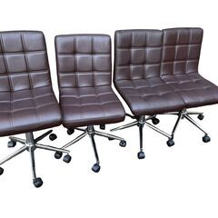 オフィスコム株式会社 会議テーブル ブラックフレーム　オフィスチェア4脚セット　幅180×奥行90×高さ72㎝　直接引取大歓迎‼　地域限定有料配送サービスあり‼