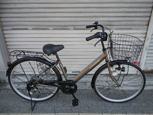 美品☆[TAKEDA]MONTROSE(モントローズ)26吋 ファッションタウンサイクル 外装6段/ブラウン