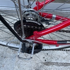 美品　アルミフレーム　外装7段　オートライト　27インチ
