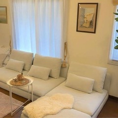 IKEA】3人掛けソファ＋寝椅子 SÖDERHAMNソーデルハムン