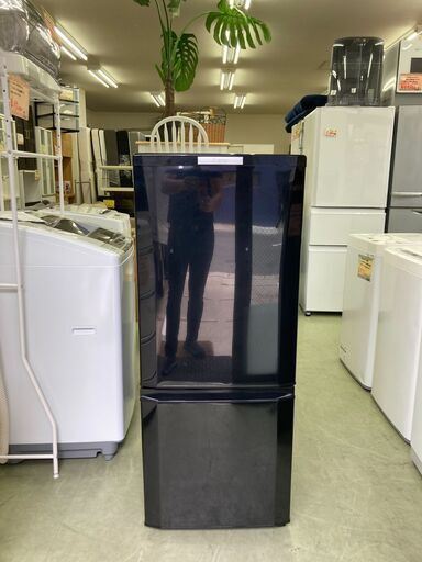 【リサイクルショップ　ピカソ　小松原】三菱電機 MITSUBISHI 146L 右開き 2ドア冷蔵庫 2015年製 MR-P15Y-B★2467★
