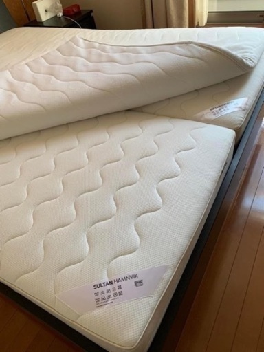 IKEAクイーンベッドset✨元値35万円 - ダブルベッド 
