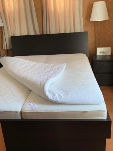 IKEAクイーンベッドset✨元値35万円 - ダブルベッド 