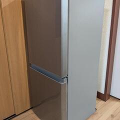 ■　冷蔵庫、2ドア冷蔵庫、AQUA、126L、2019年、シルバー、山梨県甲斐市