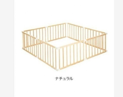 【美品】木製ベビーサークル ナチュラル / カトージ(KATOJI) ( サークル 柵 ベビー インテリア )