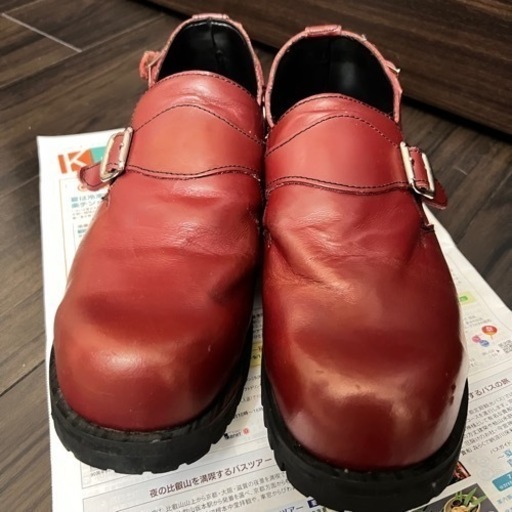 【希少】ゲッタグリップ モンクストラップレザーシューズ UK9