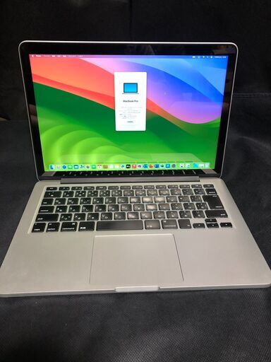 「MacBook Pro Retina 13インチ Mid 2014 MGX82J/A」高細密Retinaディスプレイ搭載 / Core i5搭載 /メモリー8GB / SSD-256GB / MacOS(Sonoma)とOffice2019・Bootcamp側はWindows11とOfficeProPlusで選択起動可能 / Webカメラ / Bluetooth / 無線LAN / バッテリー使用可
