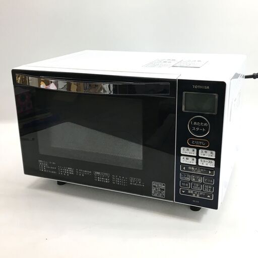 8/13終 TOSHIBA 東芝 電子レンジ ER-S18 W ホワイト 白 50Hz/60Hz 2019年製 24g菊倉MZ