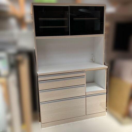【受付終了】配送設置無料♬大川家具 横幅117cm  ミディアムワイドサイズ♬日時指定OK♡