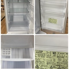 S141 ⭐ SHARP 2ドア冷蔵庫（167L つけかえどっちもドア）19年製 SJ-D17E ⭐動作確認済 ⭐クリーニング済