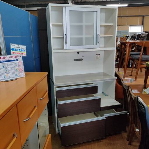 【愛品倶楽部柏店】 ユーアイ アガベー 2枚スライド扉キッチンボード キャッスル 愛品倶楽部柏店】 ユーアイ アガベー 2枚スライド扉キッチンボード