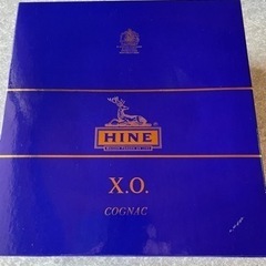 未開栓】ハイン HINE XO 鹿ボトル リモージュ ブルー 陶器 700ml