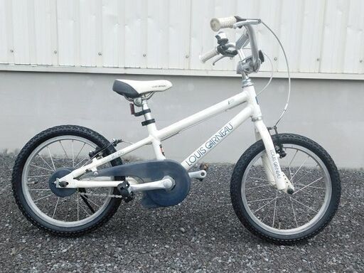 中古自転車多数販売中!　安い自転車は大丈夫？という方　是非ご来店ください!　LOUIS GARNEAU J16 ルイガノ キッズバイク 6061ALUMINUM アルミフレームの軽量シンプルなキッズバイク タイヤ16インチ LG WHITE 車体良好!　売れてます! 自634