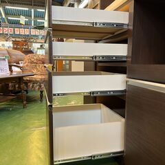 【愛品館八千代店】ニトリ　スライド扉キッチンボード　KRISNA-120KB-DBR